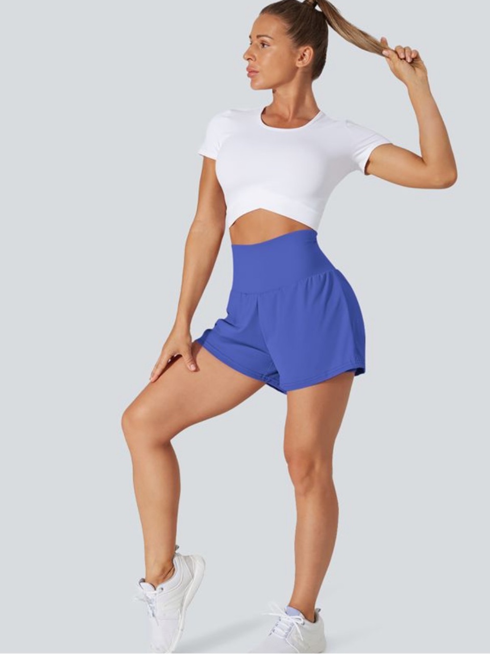 NWT Halara SoftlyZero™ Airy Super High Waisted 2-in-1 InstantCool Yoga Shorts